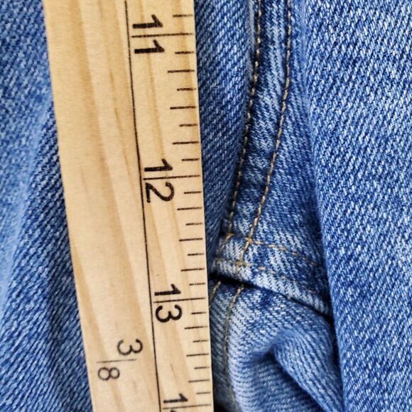 Old Navy Jeans Womens 18 Blue Sky-High Wide Leg Distressed Cotton Denim - Picture 6 of 12